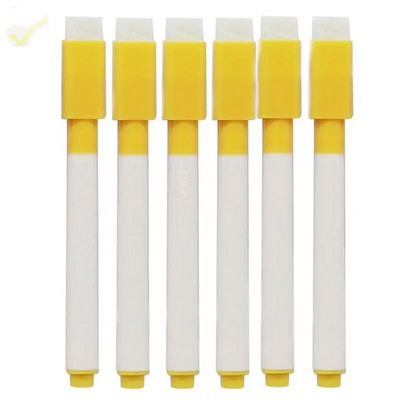 6/8 τμχ Μαγνητικό πολύχρωμο στυλό λευκού πίνακα Μαύρος λευκός μαρκαδόροι Ενσωματωμένοι Γόμα Σχολικά είδη παιδικό στυλό σχεδίασης γκράφιτι