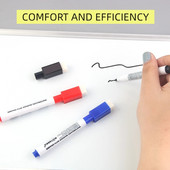 3Gb Mini baltās tāfeles magnētisko marķieru komplekts, smalks uzgalis, sausās dzēšanas marķieri ar dzēšgumiju mājas biroja skolas piederumiem Sarkans melns zils