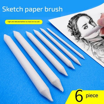 3/6 бр./компл. Blending Smudge Stump Stick Tortillon Sketch Art White Drawing Charcoal Sketcking Tool Rice Paper Pen художник Консумативи