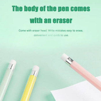 5Pc Цветен вечен молив Основа за молив Устойчиви на износване Не се чупят лесно Моливи Преносими сменяеми писалки Канцеларски материали