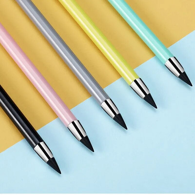 5 pc krāsains mūžīgais zīmuļa zīmulis, nodilumizturīgs, nav viegli saplīst zīmuļi, pārnēsājami nomaināmi pildspalvu kancelejas piederumi