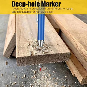 Σετ επαναπλήρωσης μολυβιών μασίφ Carpenter Long Nosed Deep Hole Μηχανικός δείκτης μολυβιού Ενσωματωμένος ξύστρα για ξυλουργική ξυλουργική