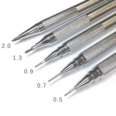 0,3/0,5/0,7/0,9/1,3/2,0 mm Mechaninis pieštukas Biuras Mokykla Rašymas Menas Tapybos įrankiai Metaliniai automatiniai pieštukai Kūrybinės raštinės reikmenys