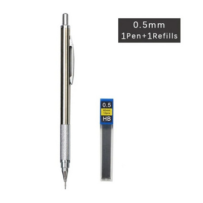 0,3/0,5/0,7/0,9/1,3/2,0 mm Mechaninis pieštukas Biuras Mokykla Rašymas Menas Tapybos įrankiai Metaliniai automatiniai pieštukai Kūrybinės raštinės reikmenys