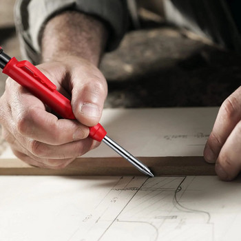 Μασίφ μολύβι ξυλουργού με ακονιστή σετ περιλαμβάνει μηχανικά μολύβια ξυλουργικής κατασκευής Μολύβι μαρκαδόρος Ανταλλακτικό Long Nose