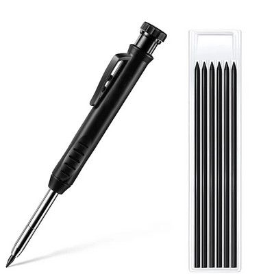 Tugev puusepapliiats koos teritaja komplektiga Sisaldab mehaanilisi pliiatseid Puidutöötlemise ehituspliiatsimarkeri täitmine pikk nina