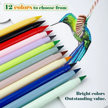 Σετ 12 χρωμάτων Everlasting Pencil with Refill Unlimited Writing Pencils Eternal Erasable Pencil Pencil for Children Σχολικά Είδη Τέχνης