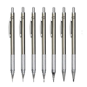 LLD 0.3 0.5 0.7 0.9 1.3 2.0mm Mechanical Pencils Set Metal Art Drawing Painting Painting Automatic Pencil School School Supplies