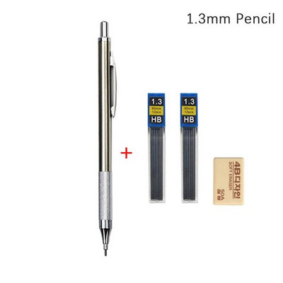 LLD 0,3 0,5 0,7 0,9 1,3 2,0 mm mehānisko zīmuļu komplekts Metāla māksla Zīmējums Glezniecība Automātisks zīmulis Biroja skolas rakstīšanas piederumi