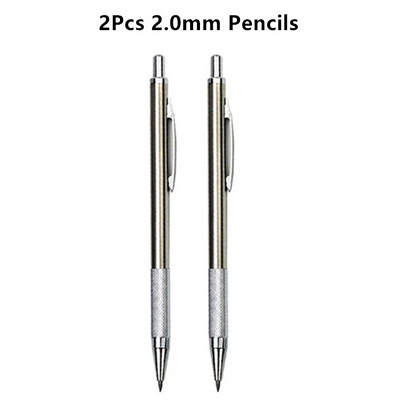 LLD 0,3 0,5 0,7 0,9 1,3 2,0 mm mehānisko zīmuļu komplekts Metāla māksla Zīmējums Glezniecība Automātisks zīmulis Biroja skolas rakstīšanas piederumi