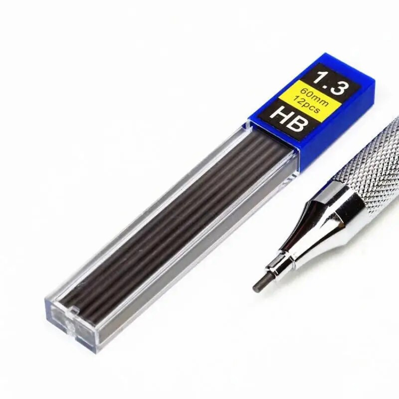 LLD 0,3 0,5 0,7 0,9 1,3 2,0 mm mehānisko zīmuļu komplekts Metāla māksla Zīmējums Glezniecība Automātisks zīmulis Biroja skolas rakstīšanas piederumi