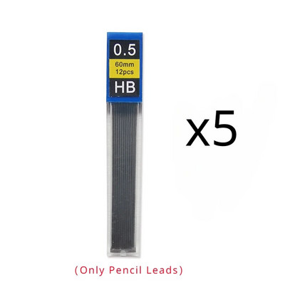 Mehāniskais zīmuļu komplekts 0,3 0,5 0,7 0,9 1,3 2,0 mm pilna metāla māksla, zīmējums, gleznojums, automātisks zīmulis, biroja kancelejas preces