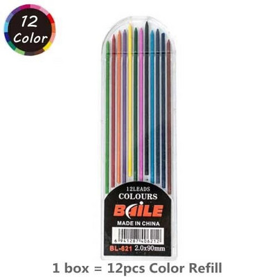 2 mm plastmasas un metāla vadu turētājs Mehāniska melnraksta zīmuļa zīmējums 2,0 mm svina zīmuļi 2 B zīmēšanas skice eksāmena rezerves kancelejas preces