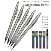 0,3 0,5 0,7 0,9 1,3 2,0 3,0 mm Mechanical Pencil Full Metal Art Drawing Ζωγραφική Αυτόματη στυλό Γραφείου Σχολική Χαρτικά