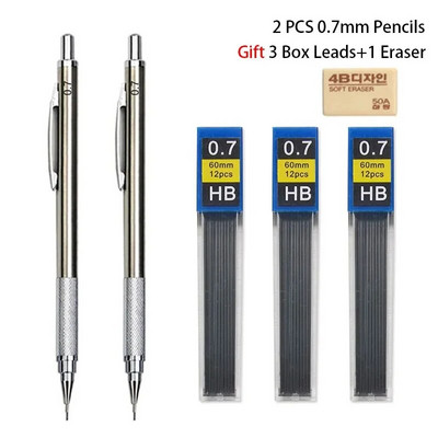 0,3 0,5 0,7 0,9 1,3 2,0 3,0 mm Mechanical Pencil Full Metal Art Drawing Ζωγραφική Αυτόματη στυλό Γραφείου Σχολική Χαρτικά