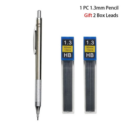 0,3 0,5 0,7 0,9 1,3 2,0 3,0 mm Mechanical Pencil Full Metal Art Drawing Ζωγραφική Αυτόματη στυλό Γραφείου Σχολική Χαρτικά