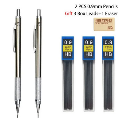 0,3 0,5 0,7 0,9 1,3 2,0 3,0 mm Mechanical Pencil Full Metal Art Drawing Ζωγραφική Αυτόματη στυλό Γραφείου Σχολική Χαρτικά