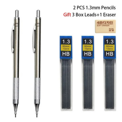 0,3 0,5 0,7 0,9 1,3 2,0 3,0 mm Mechanical Pencil Full Metal Art Drawing Ζωγραφική Αυτόματη στυλό Γραφείου Σχολική Χαρτικά