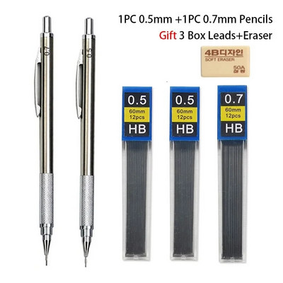 0,3 0,5 0,7 0,9 1,3 2,0 3,0 mm Mechanical Pencil Full Metal Art Drawing Ζωγραφική Αυτόματη στυλό Γραφείου Σχολική Χαρτικά
