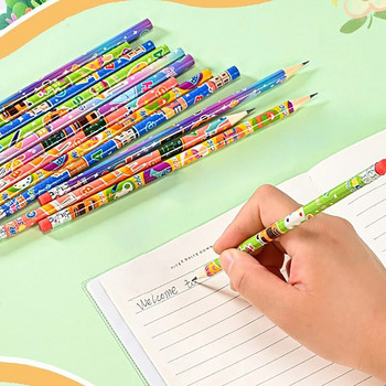 12τμχ Ξύλινο μολύβι HB με γόμα Χαριτωμένο σκίτσο μολύβι ζωγραφικής μαθητής γραφής Γραφική ύλη Είδη γραφείου Παιδικό δώρο