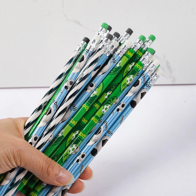 24 gab. Futbola tematiskā ballīšu gleznošana, rakstīšana HB zīmuļi bērniem zēnu dzimšanas dienas ballītei, dāvana atpakaļ uz skolu Pinata pildvielas