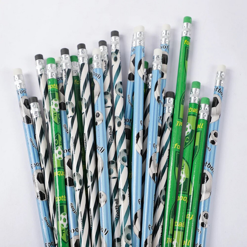 24 gab. Futbola tematiskā ballīšu gleznošana, rakstīšana HB zīmuļi bērniem zēnu dzimšanas dienas ballītei, dāvana atpakaļ uz skolu Pinata pildvielas