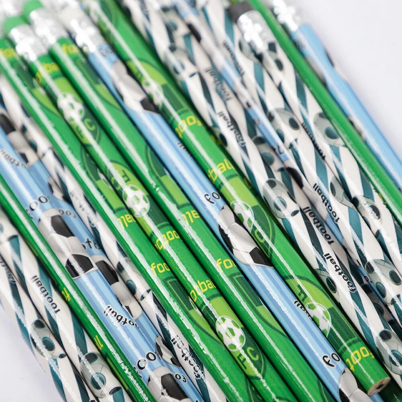 24 gab. Futbola tematiskā ballīšu gleznošana, rakstīšana HB zīmuļi bērniem zēnu dzimšanas dienas ballītei, dāvana atpakaļ uz skolu Pinata pildvielas