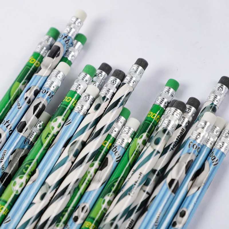 24 gab. Futbola tematiskā ballīšu gleznošana, rakstīšana HB zīmuļi bērniem zēnu dzimšanas dienas ballītei, dāvana atpakaļ uz skolu Pinata pildvielas