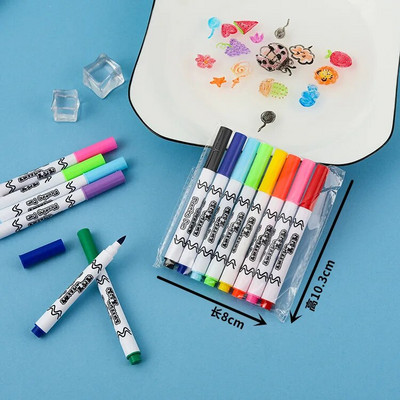 8/12 Colors Magical Water Painting Pen Set Water Floating Doodle Kids Drawing Early Art Education Pens Magic Whiteboard Marker