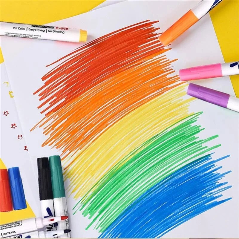 8/12 Colors Magical Water Painting Pen Set Water Floating Doodle Kids Drawing Early Art Education Pens Magic Whiteboard Marker