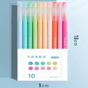 Σετ στυλό πινέλων μαρκαδόρων 10 χρωμάτων που στεγνώνουν γρήγορα Γκράφιτι Ζωγραφική Ζωγραφική Σχέδιο Highlighter Σχολικά είδη για γραφική γραφική τέχνη μαθητών