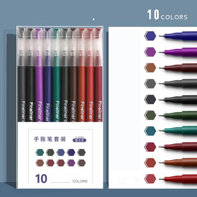 10 krāsu marķieri, otu pildspalvu komplekts, ātri žūstošs grafiti gleznojums, zīmējums, izcēlējs, skolas piederumi studentu mākslas kancelejas piederumiem