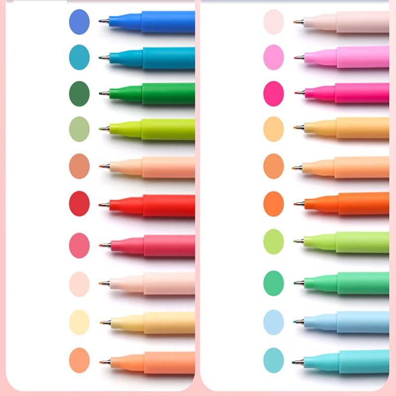 10 krāsu marķieri, otu pildspalvu komplekts, ātri žūstošs grafiti gleznojums, zīmējums, izcēlējs, skolas piederumi studentu mākslas kancelejas piederumiem