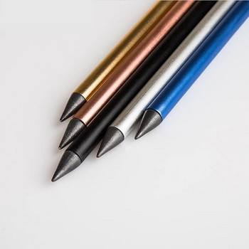 Вечен молив за офис Неограничено писане Вечна метална химикалка без мастило Офис картина Прозрачни издръжливи джаджи Ученически пособия