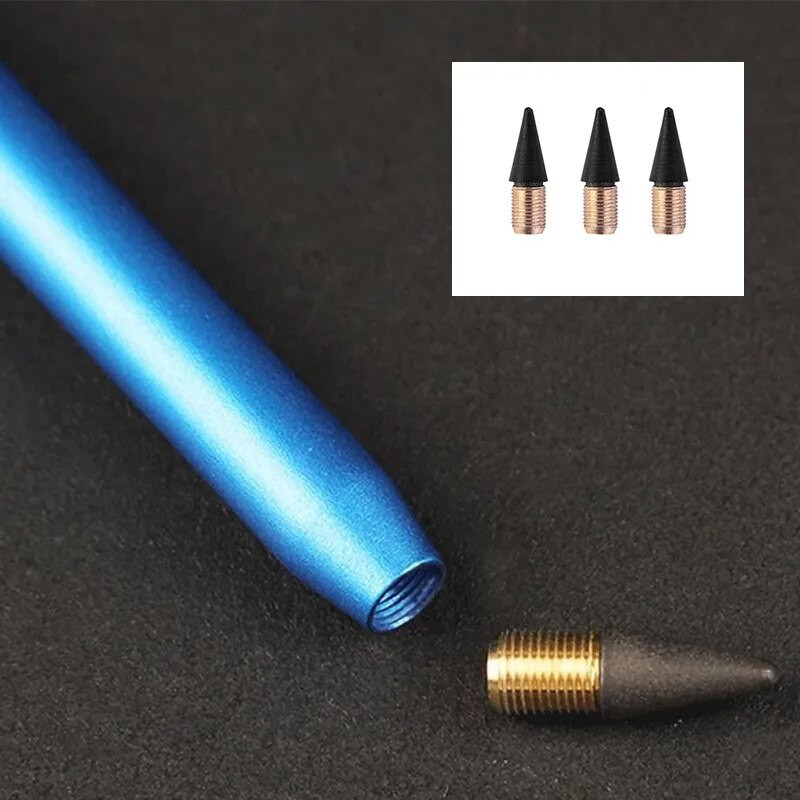 Kontori igavene pliiats Piiramatu kirjutamisvõimega igavene metallist pliiats tindita pliiats Kontorimaal selge ja vastupidav vidinad õpilastarbed