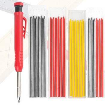 Твърд дърводелски молив с острилка 3 цвята Пълнеж за дърводелски маркировки Scriber Строителни дървообработващи инструменти Училищни канцеларски материали