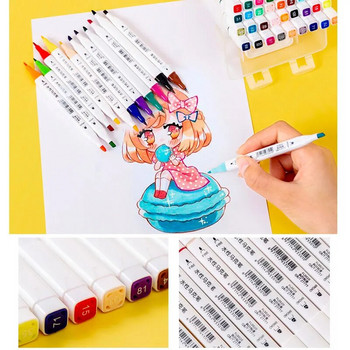 Σετ μαρκαδόρους Manga 12 χρωμάτων Πλένεται με νερό Παιδικά στυλό ζωγραφικής Χαρτικά επιστολόχαρτο ζωγραφικής Σχολικά είδη τέχνης