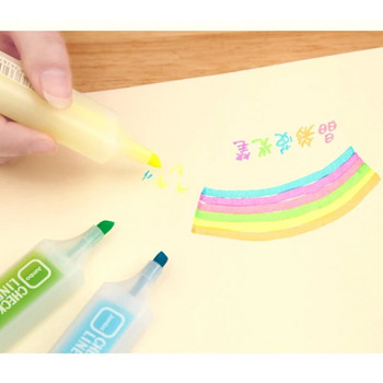 6 Χρώματα Marker Liquid Highlighters Kawaii Δώρα για μαθητές που κρατούν σημειώσεις Lovely Painting Είδη γραφείου Χαρτικά