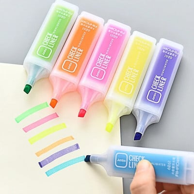 6 Χρώματα Marker Liquid Highlighters Kawaii Δώρα για μαθητές που κρατούν σημειώσεις Lovely Painting Είδη γραφείου Χαρτικά