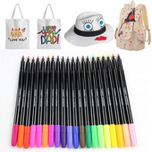 12 culori/set, rezistent la apă, colorat, țesătură, textil, marker, stilou, pix permanent pentru haine, artă, graffiti, desen, pix, pictură