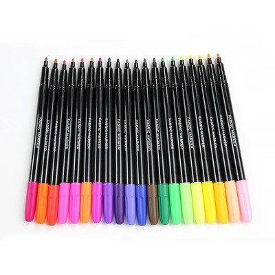 12 culori/set, rezistent la apă, colorat, țesătură, textil, marker, stilou, pix permanent pentru haine, artă, graffiti, desen, pix, pictură