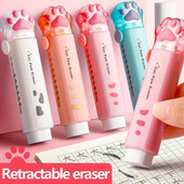 Kawaii Push-pull Design Kassikäpp Kaasaskantav Kummist kustutuskumm Armsad kustutuskummid lastele Kooli kontoritarvete Kingitus Kirjatarvete Auhinnad