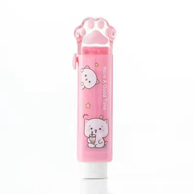 Kawaii Push-pull Design Kassikäpp Kaasaskantav Kummist kustutuskumm Armsad kustutuskummid lastele Kooli kontoritarvete Kingitus Kirjatarvete Auhinnad