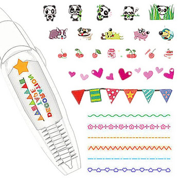 Kawaii Creative Curve Marker Pressing Lace Correction Tape Сладка декорация с характерни бележки Маркиращо устройство за ръчен акаунт