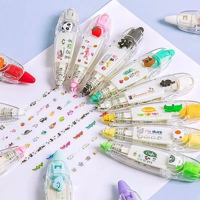 Kawaii Creative Curve Marker Pressing Lace Correction Tape Χαριτωμένη διακόσμηση με χαρακτηριστικές σημειώσεις Hand Account Highlighter