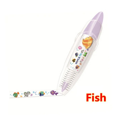 Kawaii radošās līknes marķieris, piespiežot mežģīņu koriģēšanas lentu, jauks dekors ar raksturīgām piezīmēm Rokas konta marķieris