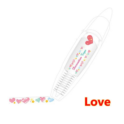 Kawaii radošās līknes marķieris, piespiežot mežģīņu koriģēšanas lentu, jauks dekors ar raksturīgām piezīmēm Rokas konta marķieris