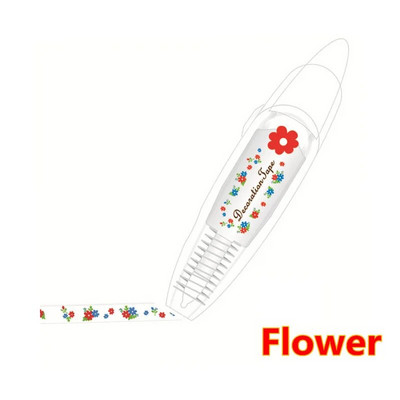 Kawaii radošās līknes marķieris, piespiežot mežģīņu koriģēšanas lentu, jauks dekors ar raksturīgām piezīmēm Rokas konta marķieris