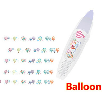 Kawaii radošās līknes marķieris, piespiežot mežģīņu koriģēšanas lentu, jauks dekors ar raksturīgām piezīmēm Rokas konta marķieris