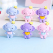 3 τεμαχίων Cartoon Kawaii Candy Colored Elephant Rubber Eraser Νεωτερική επιστολή